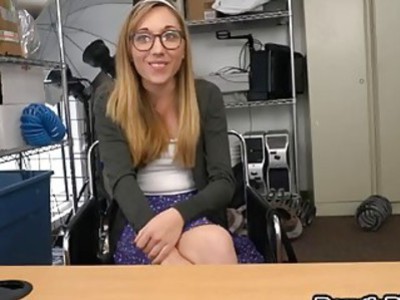 Blonde nerd Emma Haize Anal Interracial Fucking