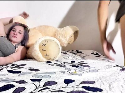 Step sister caught masturbating - blackmailed for hot sex with step brother